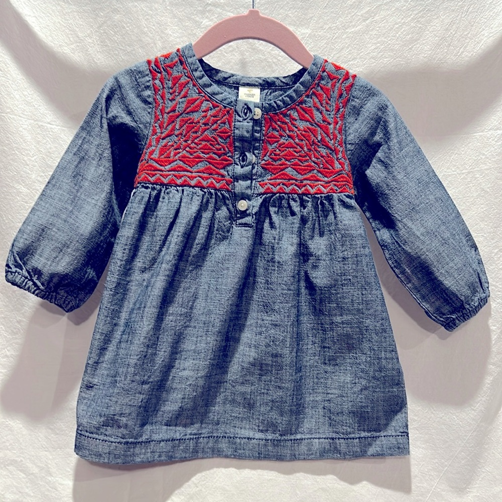 Tucker & Tate girls 9months embroidered dress with bloomer